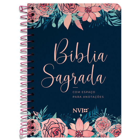Bíblia Anote Espiral Rosas Especial - NVI - Com Espaço Para Anotações em Oferta na Shopee