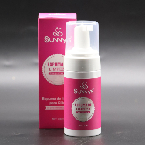 Espuma De Limpeza Sunnys Para Cílios Higienizador Pump 100ml