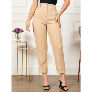 CALCA ALFAIATARIA MODA FEMININAS LISA JOGGER COM DETALHES ZIPER