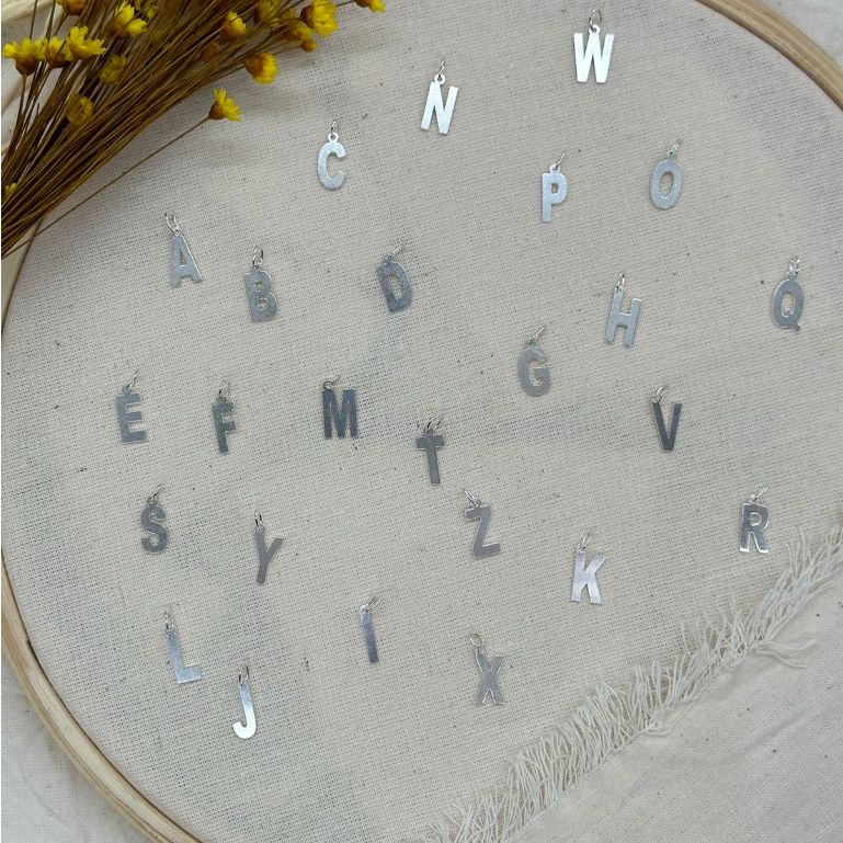 Pingentes Inicial Letra  Prata 925 Original