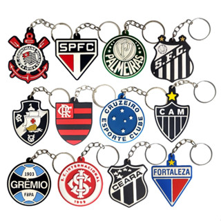 kit com 10 Chaveiros de Borracha Times de Futebol