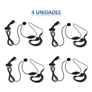 Kit 4 Fone Ouvido Para Radio Comunicador Ppt Original Para Rádio Baofeng Com Microfone Dual Band Walkie Talkie Uv-5r Bf-777s Uv-6