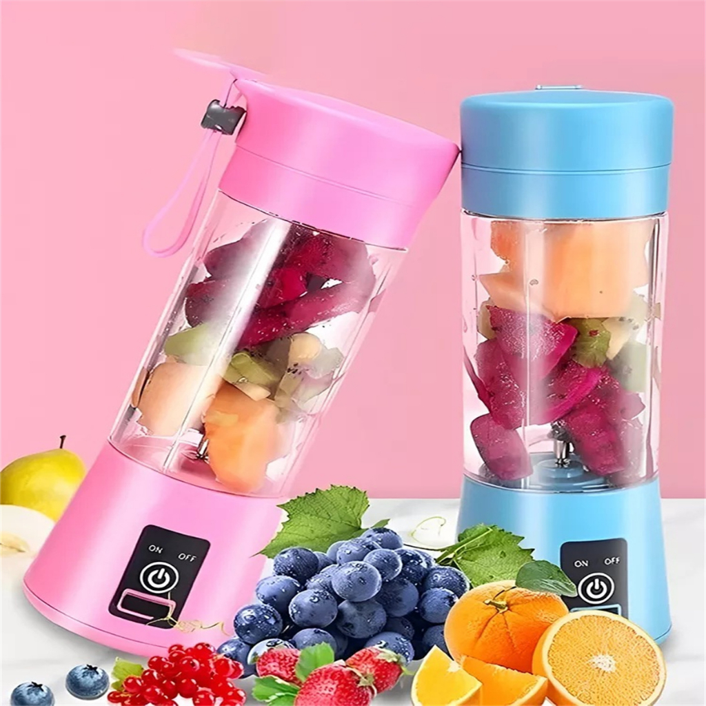 Mini Liquidificador Portátil Shake Juice Cup 6 Laminas 380ml + Cabo USB