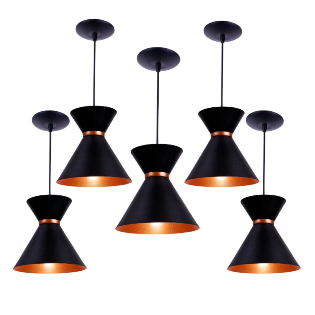 Pendente de Luminária Luxo Kit 5 Charme Vintage para  Cozinha,Sala,Quarto Varanda para sua casa em Oferta na Shopee