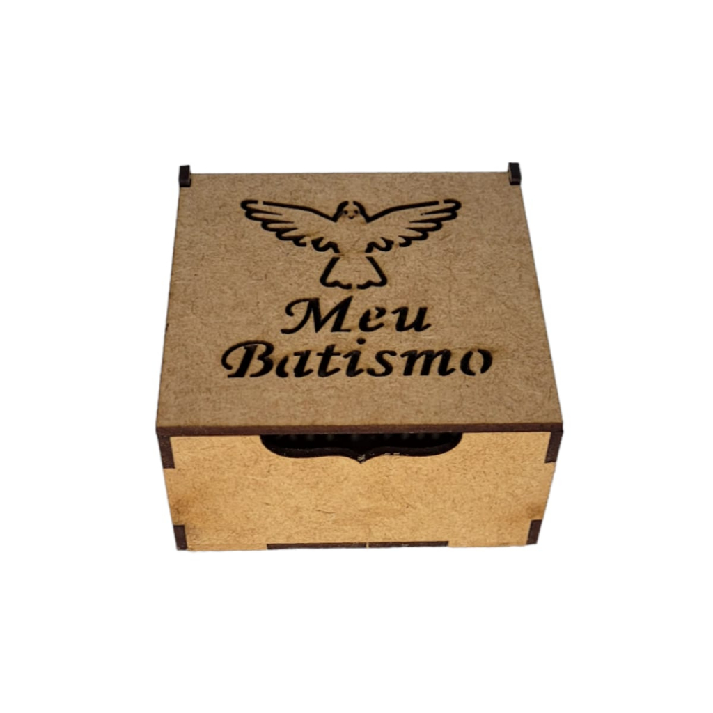 Lembrancinha 10 caixas em mdf crú modelo *BATIZADO* (Sem personalização) em Oferta na Shopee