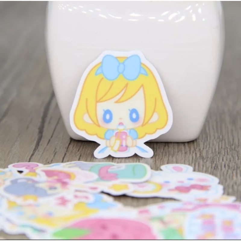 combo kawaii com 40 adesivos Alice no país das maravilhas