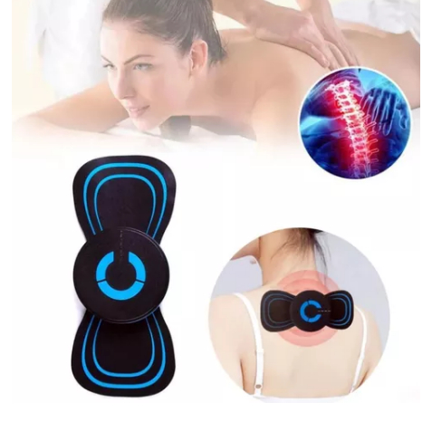 Mini Massageador Portátil Recarregável Dor Pescoço Coluna Pernas Elétrico Choque Pés Lombar EMS Fisioterapia.