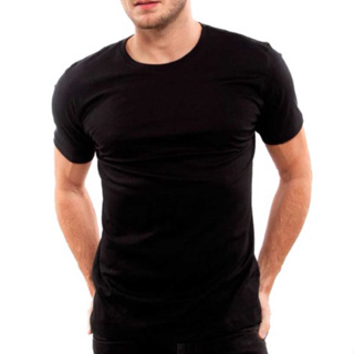 Camiseta Masculina 100% Poliéster Básica premium slim plus verão inverno uniforme casual trabalho treino em Oferta na Shopee