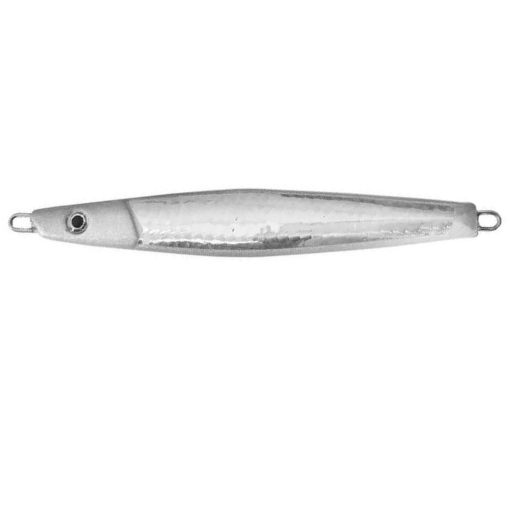 Isca Artificial Jig Dragon 125gr Albatroz Cor Silver -Badejo, Olhete,Garoupa, anchovas, olho de boi e entre outros Fundo Água salgada