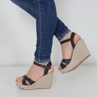 Sandália Feminina Anabela Salto Alto Plataforma sandalia luxo