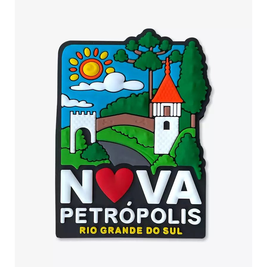 Ímã de Nova Petrópolis RS Pórtico Paisagem – Ímã de Geladeira