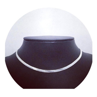 Gargantilha Choker Laminada Corrente Colar Prata Aço Inox Fita Laminada Não Fica Preta 4mm Fina Tendencia em Oferta na Shopee