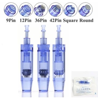 kit 10 cartuchos Derma pen azul com tampa de proteção