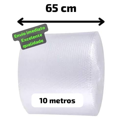 Plástico bolha 65cm x 10 metros DIRETO DA FÁBRICA, ENVIO IMEDIATO , EXCELENTE QUALIDADE. em Oferta na Shopee