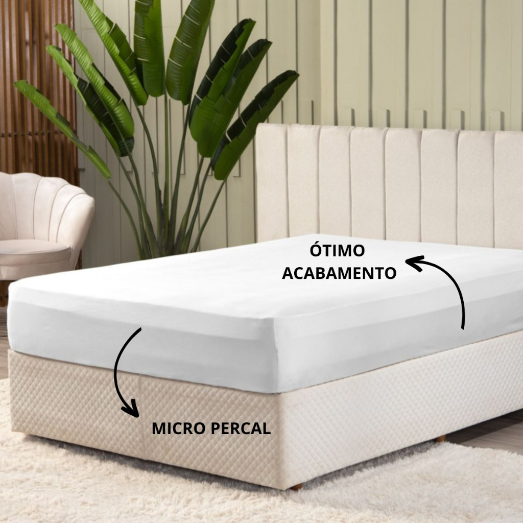 Lençol  Avulso Cama Casal King Size Cores Lisas  com  Elástico Micro  Percal 300 Fios
