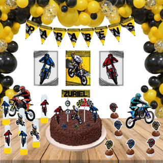 Kit Festa Pronta Motocross Moto 77 Itens Só um bolinho em Oferta na Shopee