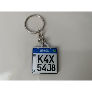 Chaveiro Moto Personalizado Placa Mercosul