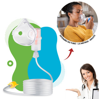 Micro Nebulizador P/ Inalação ar comprimido e oxigênio 1.60m