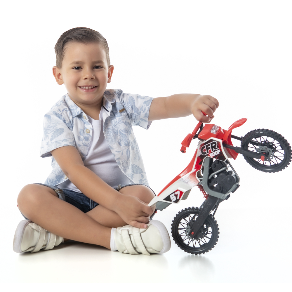 Moto De Brinquedo Grande Mega Realista Cross Trilha Menino