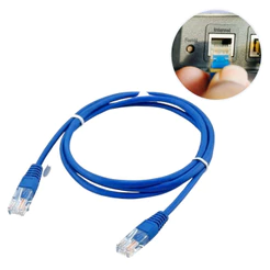 Cabo De Rede 1m Internet RJ45 Azul Curto 1 metro Montado Pronto Para Usar Smart TV PS4