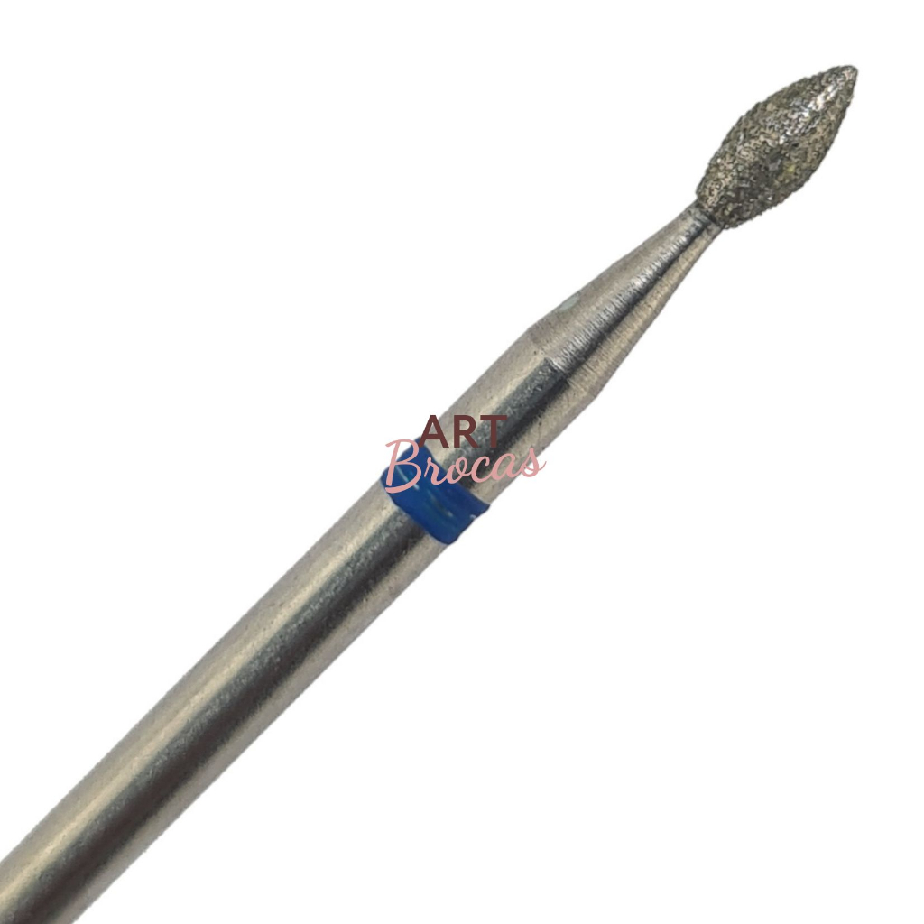 Broca diamantada PM 830 chama gota pequena para unhas manicure hardware brilho