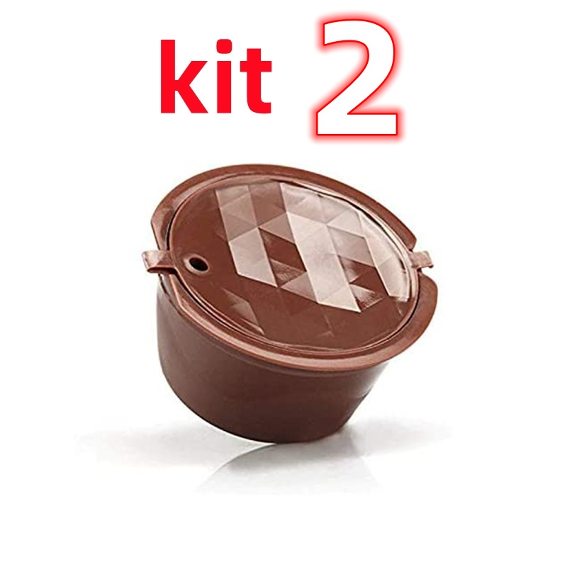 Kit 2 Cápsula Café Reutilizável Dolce Gusto Recarregável Refrescante Efectivo Promoção em Oferta na Shopee