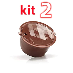 Kit 2 Cápsula Café Reutilizável Dolce Gusto Recarregável Refrescante Efectivo Promoção