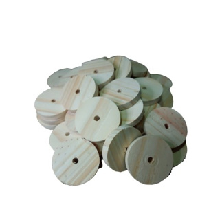 Círculo Madeira Pinus 5cm x 1cm furo central de 6mm 20 unidades em Oferta na Shopee