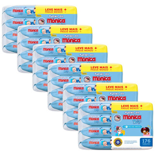 KIT COM 24 PACOTES DE LENÇOS UMEDECIDOS TURMA DA MONICA BABY