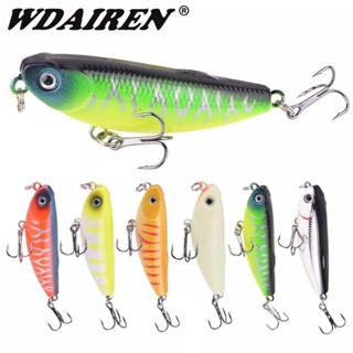 isca artificial para pesca superfície flutuante 5cm wobblers 2 anzóis garateias 5,5g