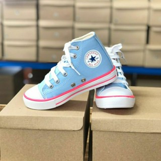 Tênis All In Star Botinha Infantil Azul Bebê Rosa Neon Menina