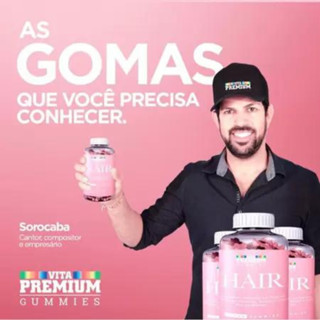 Gummies Hair Vita Premium 60 Gominhas para Cabelo, Pele e Unha