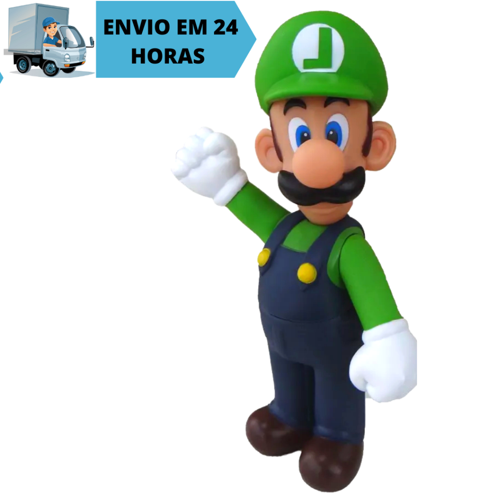 Combo Kit 3 Bonecos Articulados Mario Bros Luigi Yoshi Colecionaveis