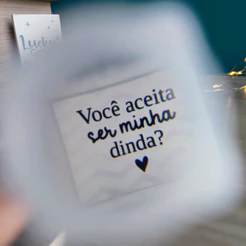 Monóculo para Convite de Padrinhos de batismo - Dinda - Lembrancinha pronta entrega feita com foto REVELADA