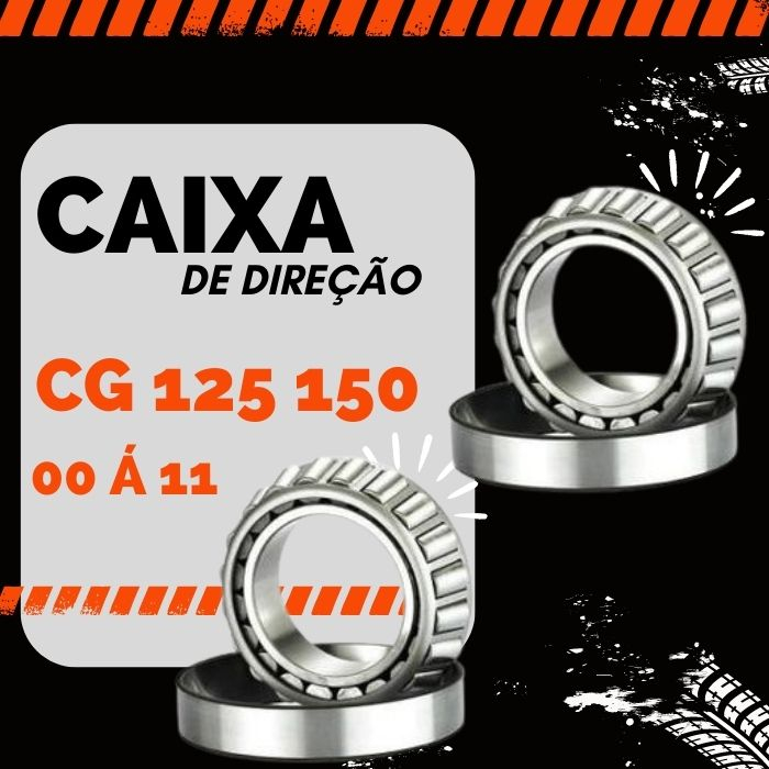 Caixa Direção Rolamento Par Cônico Cg 125 150 Titan Fan 00 á 11