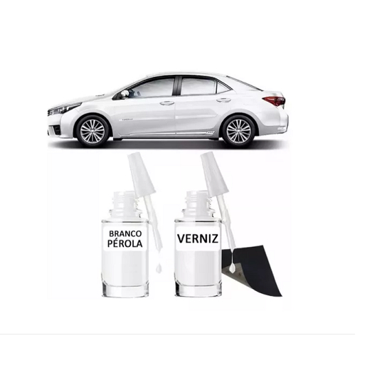 Tinta Tira Risco Automotivo Corolla Branco Perola