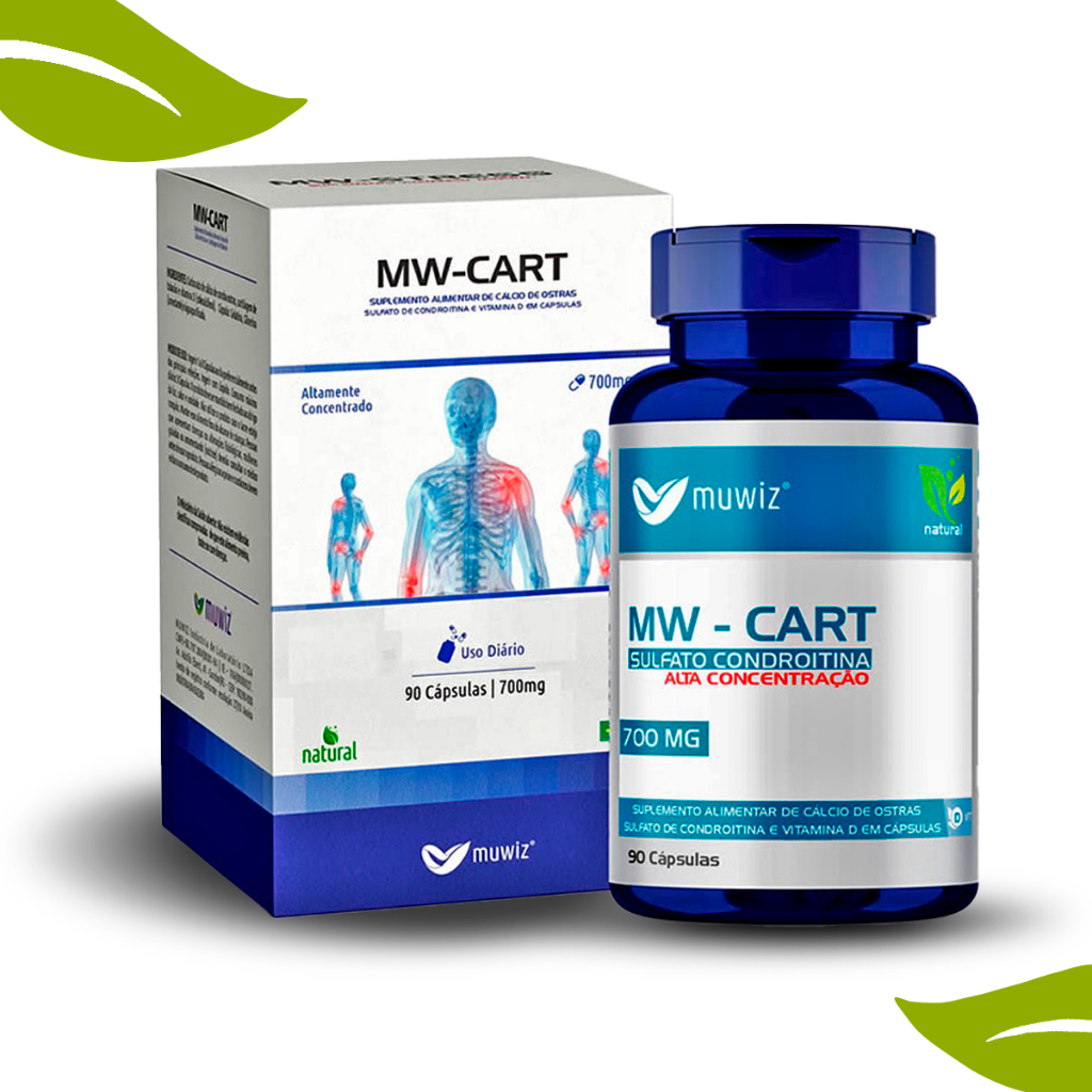 MW-Cart Muwiz Sulfato Condroitina 700mg 90 Cápsulas (Alta Concentração) - Super Oferta