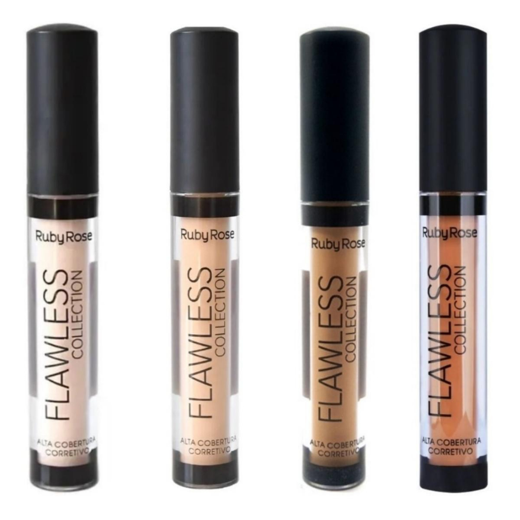 Corretivo Liquido Ruby Rose Flawless Collection - Cores