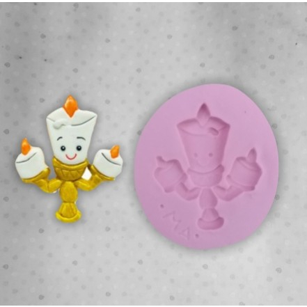 Molde de Silicone Castiçal (bela e a fera) - MA542