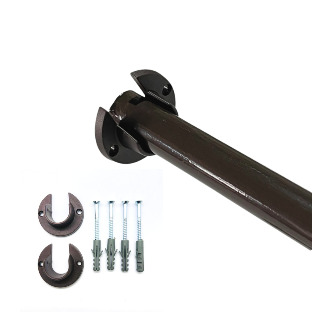 Varão para cortinas com rosetas 1.0, 1.20, 1.50, 2.00, 2,20, 2.50 metros 19mm cores variadas em Oferta na Shopee