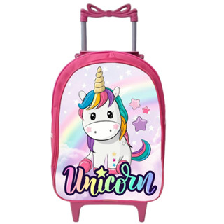 Mochila Escolar Rodinha Infantil Feminina Menina - Unicórnio