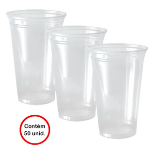 Kit 50 Copo Descartável Transparente PP 330ml Para Chopp Bebida Festa Aniversário