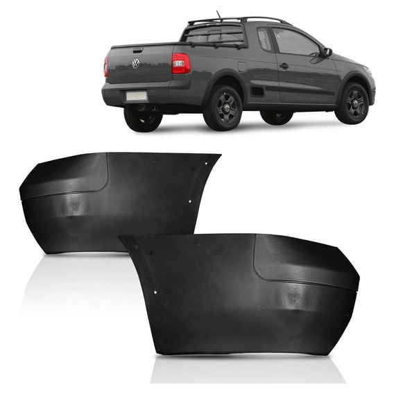 Polaina Para-choque Traseiro Saveiro G5/G6 2009 2010 2011 2012 2013 2014 2015 2016