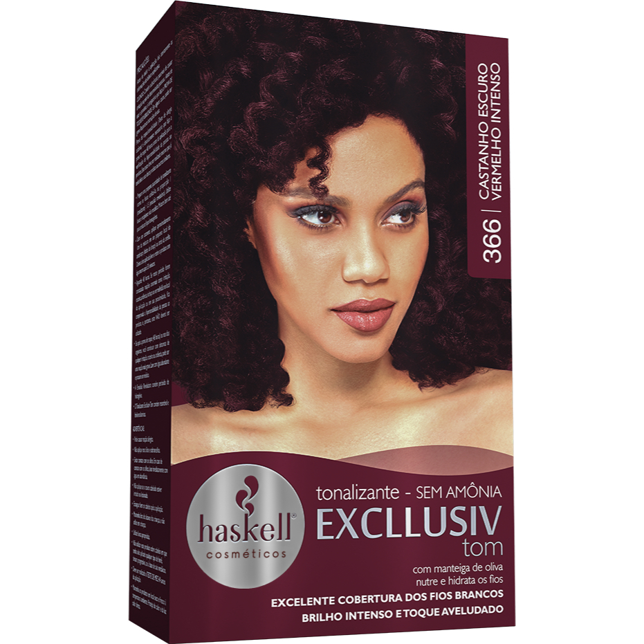 Tonalizante 366 - Castanho Escuro Vermelho Intenso Haskell