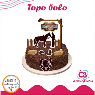 Topo de bolo Festa Country Homem menino Personalizado Fazemos todos os temas em Oferta na Shopee