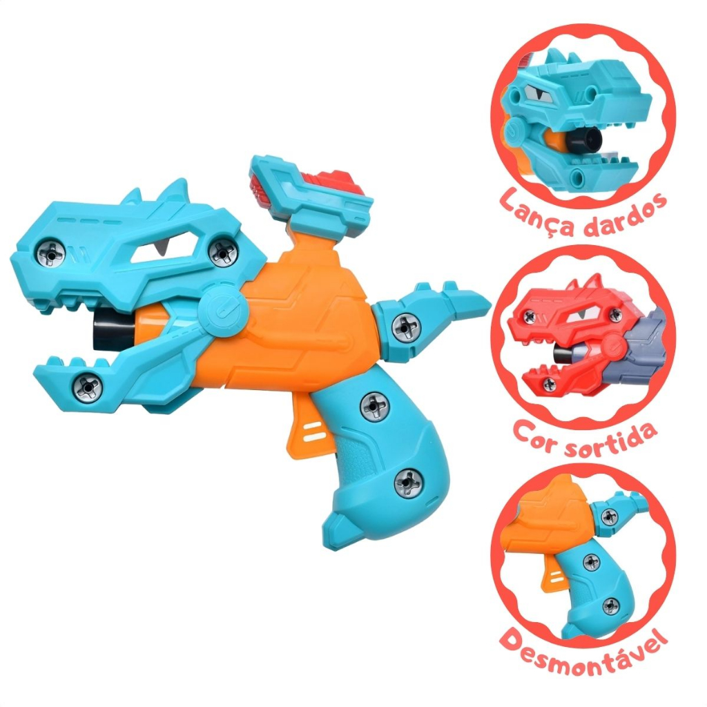 Lançador Dinossauro Plástico Colorido E Acessórios BBR Toys em Oferta na Shopee