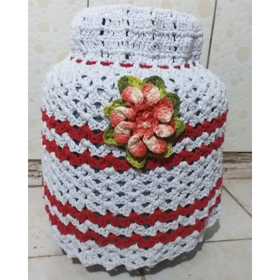 capa de croche para botijão de gás em Oferta na Shopee