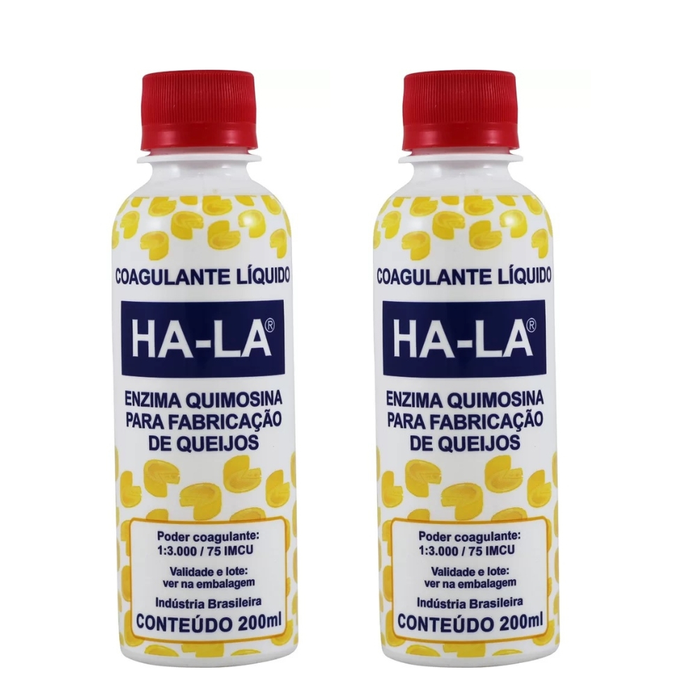 KIT 2 unidades de Coalho Liquido para queijo - Coagulante Liquído Ha-la 200ml em Oferta na Shopee