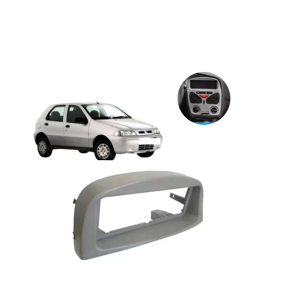 Moldura Painel Radio 1 Din  Palio/Siena/ Strada G2 2001/06 sem alojamento p/Relogio