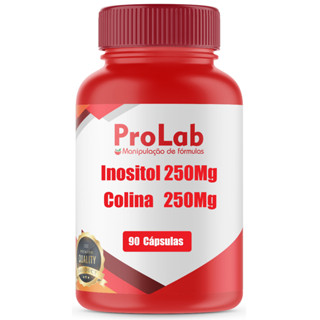 Inositol 250Mg + Colina 250Mg Com 90 Cápsulas